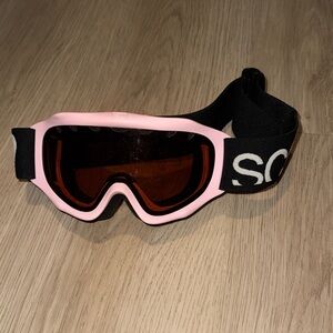 Scott Pink and Black Snow Ski Goggles with Tinted Lens
